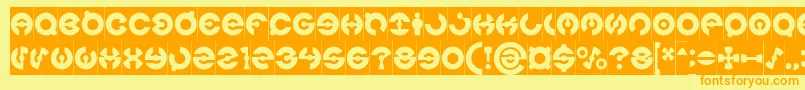 JAMES GLOVER Inverse Font – Orange Fonts on Yellow Background