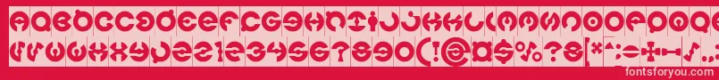 JAMES GLOVER Inverse Font – Pink Fonts on Red Background