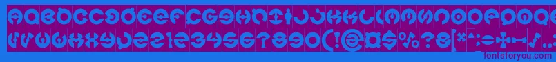 JAMES GLOVER Inverse Font – Purple Fonts on Blue Background