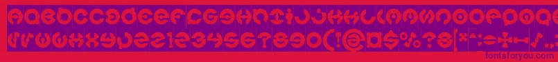JAMES GLOVER Inverse Font – Purple Fonts on Red Background