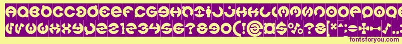 JAMES GLOVER Inverse Font – Purple Fonts on Yellow Background