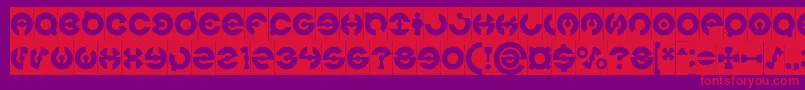 JAMES GLOVER Inverse Font – Red Fonts on Purple Background