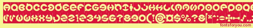 JAMES GLOVER Inverse Font – Red Fonts on Yellow Background