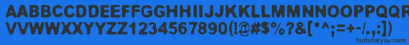 Jokioinen Font – Black Fonts on Blue Background