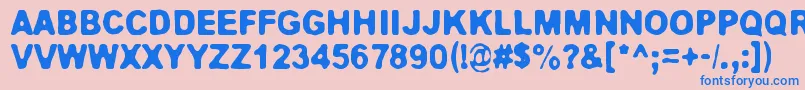 Jokioinen Font – Blue Fonts on Pink Background