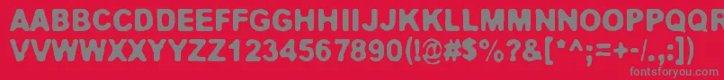 Jokioinen Font – Gray Fonts on Red Background