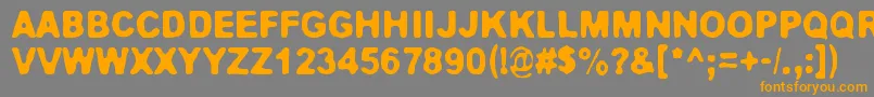 Jokioinen Font – Orange Fonts on Gray Background