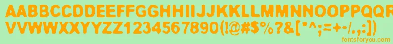 Jokioinen Font – Orange Fonts on Green Background
