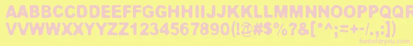 Jokioinen Font – Pink Fonts on Yellow Background