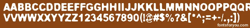 Jokioinen Font – White Fonts on Brown Background