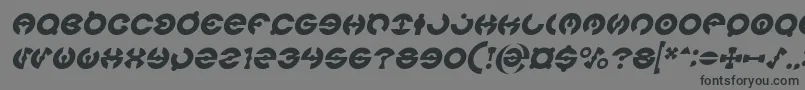 フォントJAMES GLOVER Italic – 黒い文字の灰色の背景