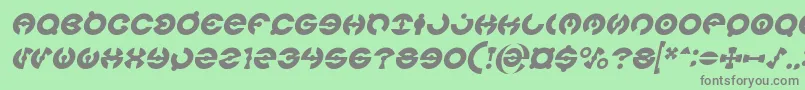 Fonte JAMES GLOVER Italic – fontes cinzas em um fundo verde