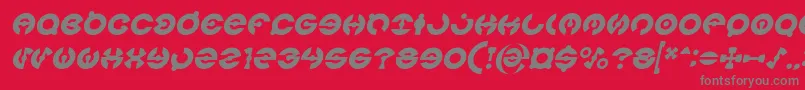 JAMES GLOVER Italic Font – Gray Fonts on Red Background