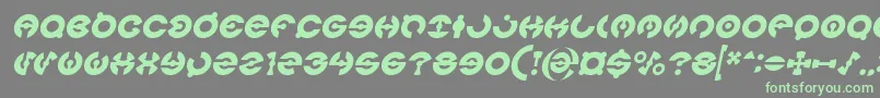 JAMES GLOVER Italic-Schriftart – Grüne Schriften auf grauem Hintergrund