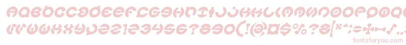 JAMES GLOVER Italic-Schriftart – Rosa Schriften auf weißem Hintergrund