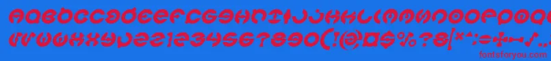 JAMES GLOVER Italic Font – Red Fonts on Blue Background