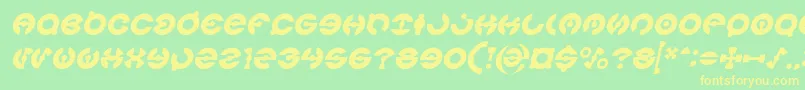 JAMES GLOVER Italic Font – Yellow Fonts on Green Background
