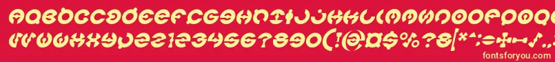 JAMES GLOVER Italic Font – Yellow Fonts on Red Background
