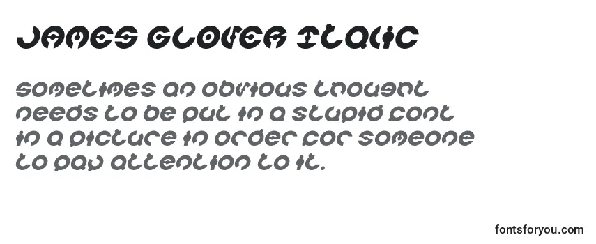 Review of the JAMES GLOVER Italic Font