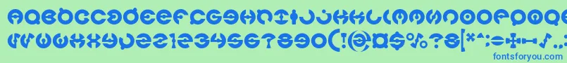 JAMES GLOVER Font – Blue Fonts on Green Background