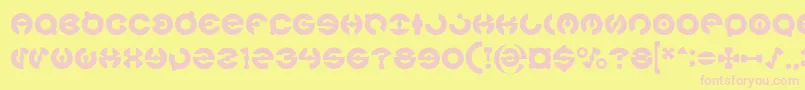 JAMES GLOVER Font – Pink Fonts on Yellow Background