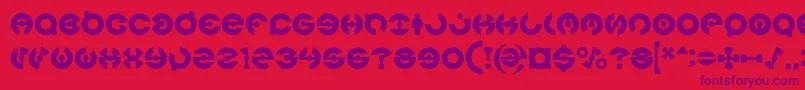 JAMES GLOVER Font – Purple Fonts on Red Background