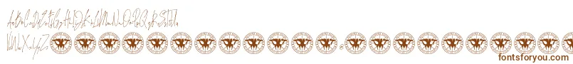 Czcionka JamesBlackDEMO – brązowe czcionki na białym tle