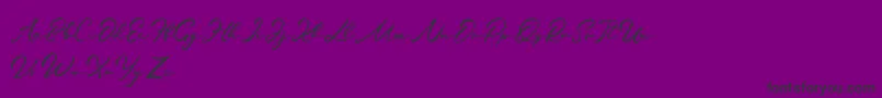 Jamilah-Schriftart – Schwarze Schriften auf violettem Hintergrund