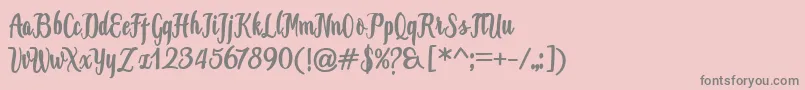Jammes Font – Gray Fonts on Pink Background