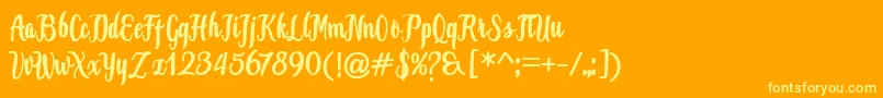 Подробнее о шрифте Jammes Шрифт Jammes – жёлтые шрифты на оранжевом фоне