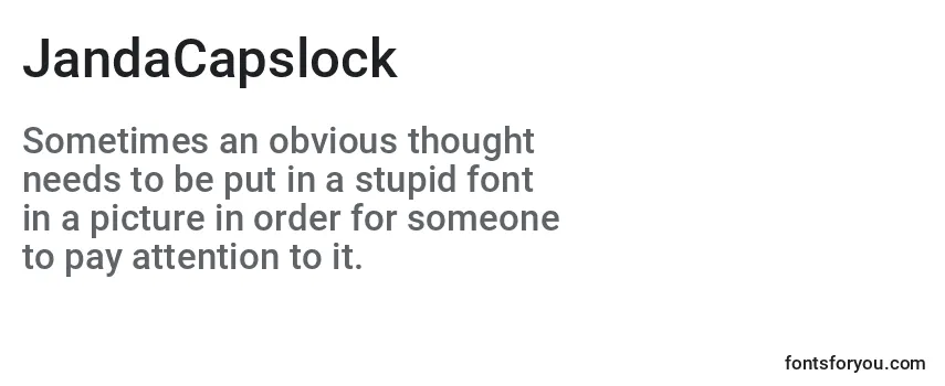 JandaCapslock (130648) フォントのレビュー