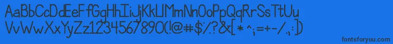 JandaPolkadotParty Font – Black Fonts on Blue Background