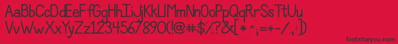 JandaPolkadotParty Font – Black Fonts on Red Background