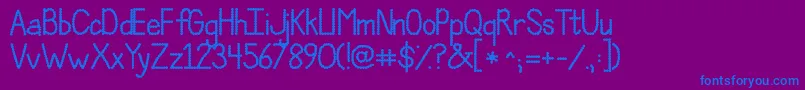 JandaPolkadotParty Font – Blue Fonts on Purple Background