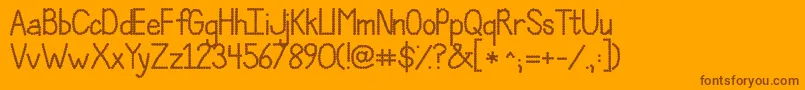 Шрифт JandaPolkadotParty – коричневые шрифты на оранжевом фоне