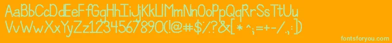 JandaPolkadotParty Font – Green Fonts on Orange Background