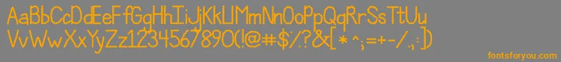 JandaPolkadotParty Font – Orange Fonts on Gray Background