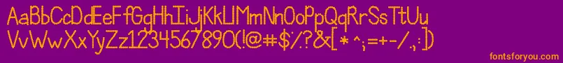 Шрифт JandaPolkadotParty – оранжевые шрифты на фиолетовом фоне