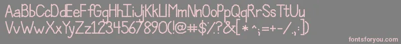 JandaPolkadotParty Font – Pink Fonts on Gray Background