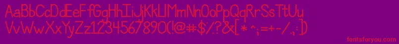 JandaPolkadotParty Font – Red Fonts on Purple Background