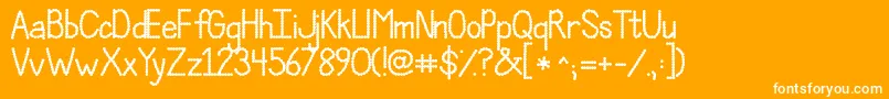 フォントJandaPolkadotParty – オレンジの背景に白い文字