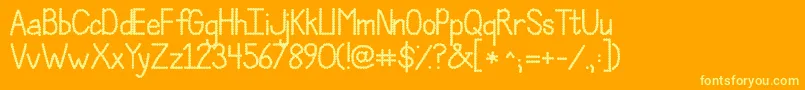 JandaPolkadotParty Font – Yellow Fonts on Orange Background