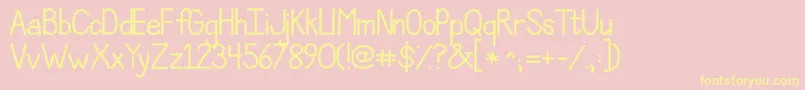 JandaPolkadotParty Font – Yellow Fonts on Pink Background