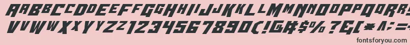 Wbv4-Schriftart – Schwarze Schriften auf rosa Hintergrund