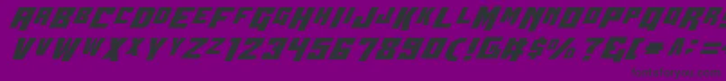 フォントWbv4 – 紫の背景に黒い文字