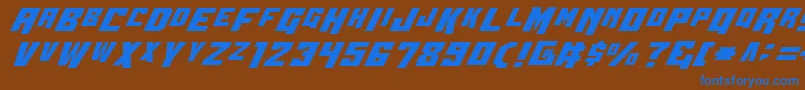 Шрифт Wbv4 – синие шрифты на коричневом фоне