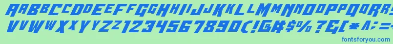 Wbv4-fontti – siniset fontit vihreällä taustalla