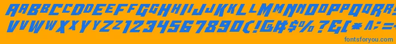 Wbv4-fontti – siniset fontit oranssilla taustalla