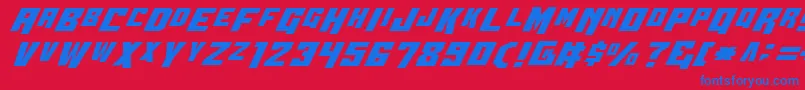 フォントWbv4 – 赤い背景に青い文字