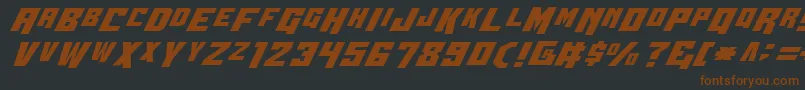 Wbv4-fontti – ruskeat fontit mustalla taustalla